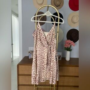 Express Animal Print Wrap Dress